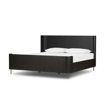 Four Hands Fletcher Distressed Black King Size Bed