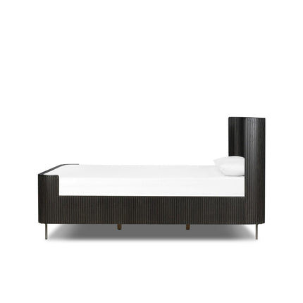 Four Hands Fletcher Distressed Black King Size Bed