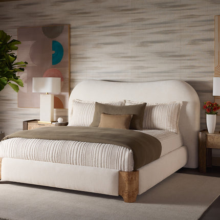 Sunpan Knowles Bed - King - Eclipse White