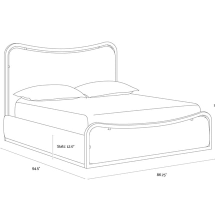 Sunpan Junia Bed - King - Hailey Moon