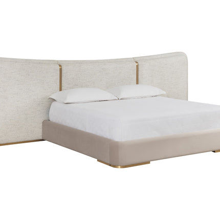 Sunpan Clarimond Bed - King - Hailey Moon / Meg Taupe