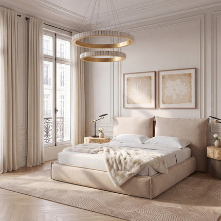 Sunpan Amoris Cream King Bed