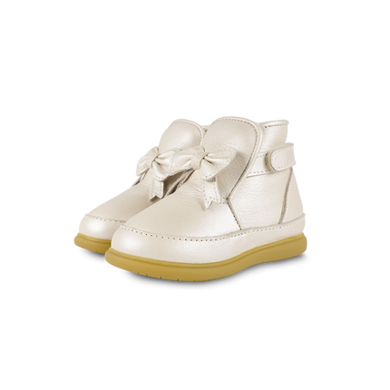 Cemilla Shoes | Kinderschoenen | Off White Metallic Leather