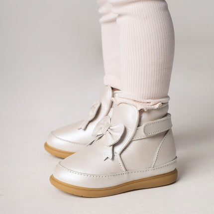 Cemilla Shoes | Kinderschoenen | Off White Metallic Leather
