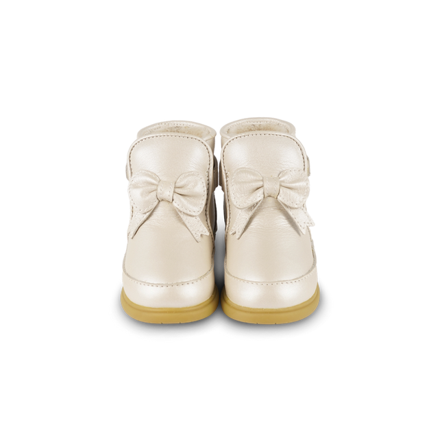 Cemilla Shoes | Off White Metallic Leather