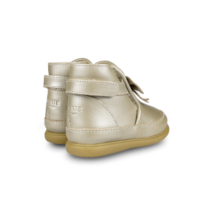 Cemilla Shoes | Champagne Metallic Leather