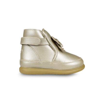 Cemilla Shoes | Champagne Metallic Leather