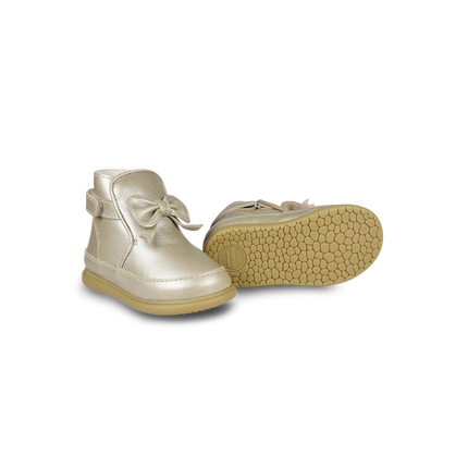 Cemilla Shoes | Champagne Metallic Leather