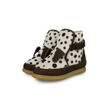 Dubu Exclusive Shoes | Kinderschoenen | Dalmatian | Black Spotted Cow Hair