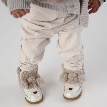Dubu Exclusive Shoes | Kinderschoenen | Poodle | Off White Metallic Leather