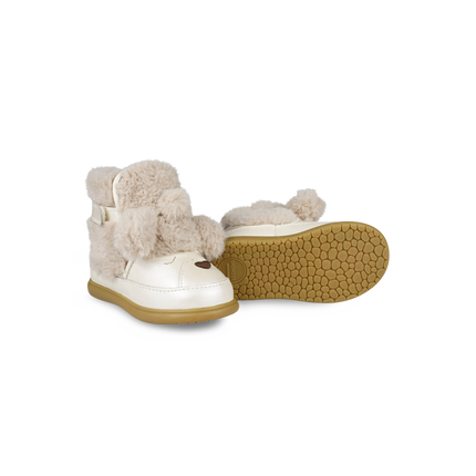 Dubu Exclusive Shoes | Kinderschoenen | Poodle | Off White Metallic Leather