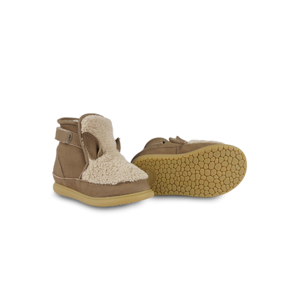 Roumi Shoes | Alpaca | Beige Curly Faux Fur