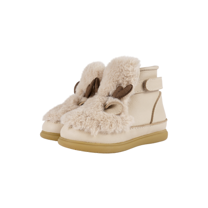 Roumi Shoes | Reindeer | Light Beige Soft Faux Fur