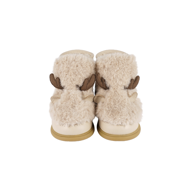 Roumi Shoes | Reindeer | Light Beige Soft Faux Fur