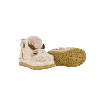 Roumi Shoes | Reindeer | Light Beige Soft Faux Fur