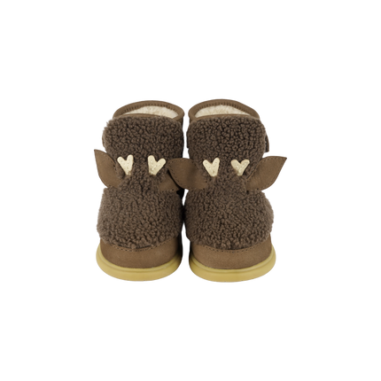 Roumi Shoes | Stag | Hazelnut Curly Faux Fur