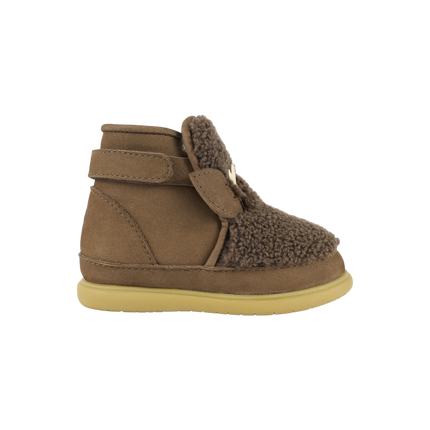 Roumi Shoes | Stag | Hazelnut Curly Faux Fur