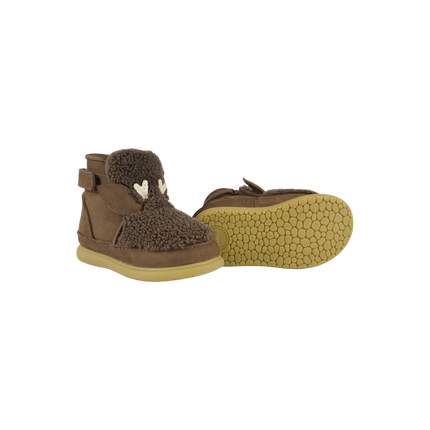 Roumi Shoes | Stag | Hazelnut Curly Faux Fur