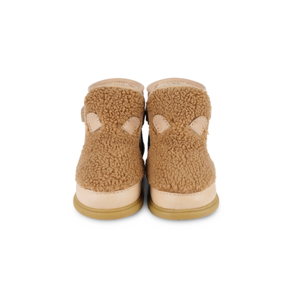 Roumi Shoes | Teddy Bear | Light Maple Curly Faux Fur