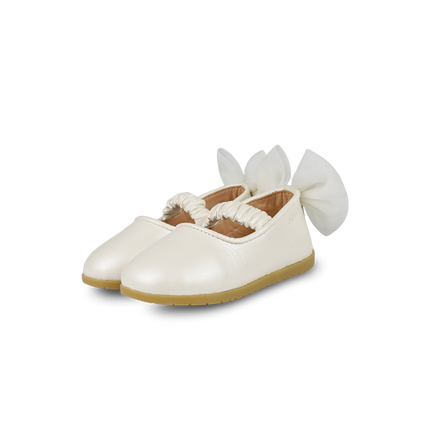 Taatie Ballerinas | Kinderschoenen | Off White Metallic Leather