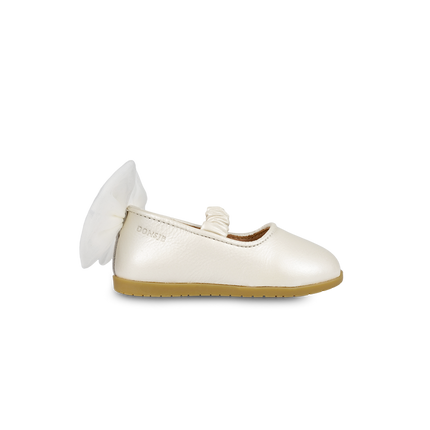 Taatie Ballerinas | Kinderschoenen | Off White Metallic Leather