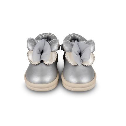 Vlindy Shoes | Kinderschoenen | Silver Grey Metallic Leather