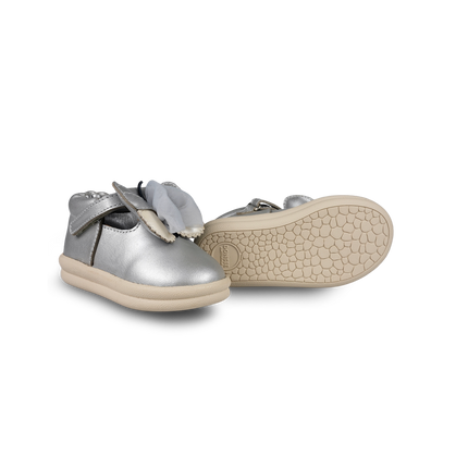 Vlindy Shoes | Kinderschoenen | Silver Grey Metallic Leather