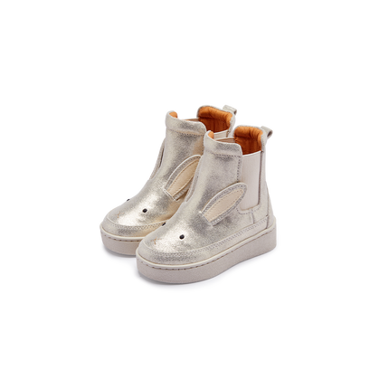 Kheera Boots | Kinderlaarzen | Bunny | Silver Metallic Leather