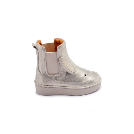 Kheera Boots | Kinderlaarzen | Bunny | Silver Metallic Leather