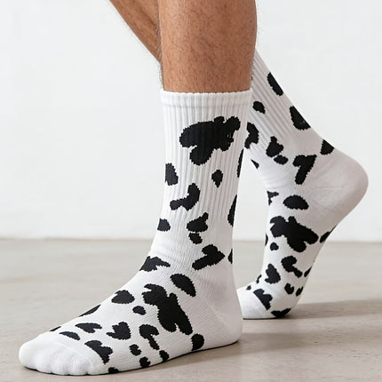 1 paar unisex kuitkousen in zwart en wit, geschikt voor lente en zomer als vrijetijdssokken. Ideaal voor sport en fietsen, en ook perfect voor koppels om samen te dragen