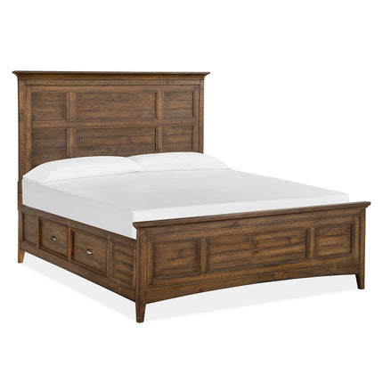 Magnussen Home Bay Creek Toasted Nutmeg Panel Queen Size Bed With Storage