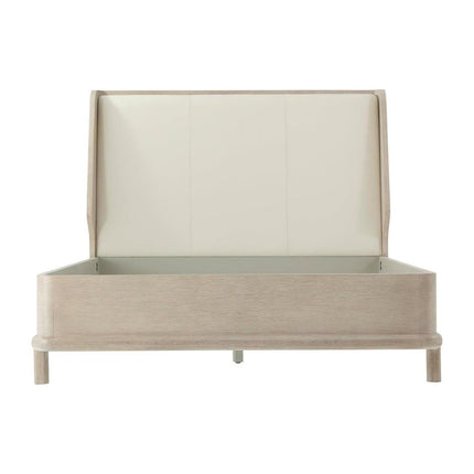 Theodore Alexander Repose Wooden with Upholstered Headboard Bed