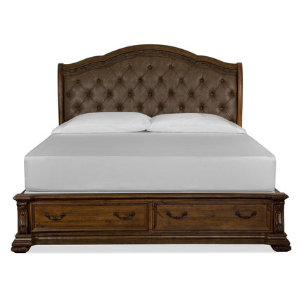 Magnussen Home Durango Willadeene Brown Upholstered Sleigh Bed
