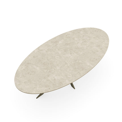 Keramik-Couchtisch Hermitage Arena - Oval - Matrix-Dünngestell