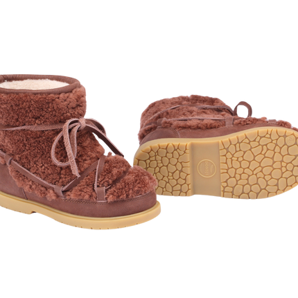 Cassia Boots | Kinderlaarzen | Brown Curly Sheep Wool