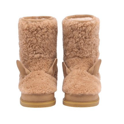 Irfi Boots | Alpaca | Beige Curly Sheep Wool