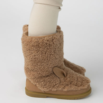 Irfi Boots | Alpaca | Beige Curly Sheep Wool