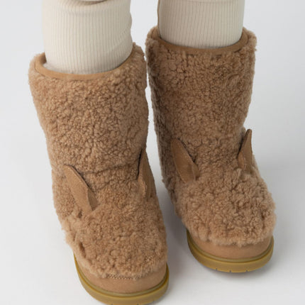 Irfi Boots | Alpaca | Beige Curly Sheep Wool