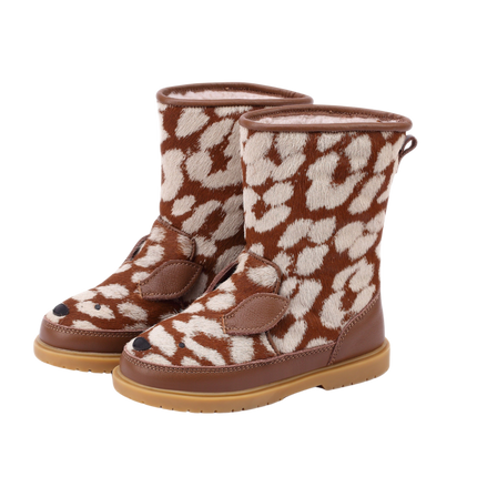 Wadudu Exclusive Boots | Kinderlaarzen | Bambi | Brown Spotted Cow Hair