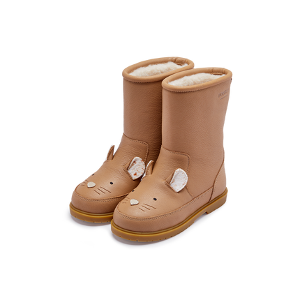 Wadudu Exclusive Boots | Kinderlaarzen | Mouse | Beige Leather