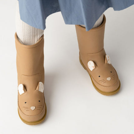 Wadudu Exclusive Boots | Kinderlaarzen | Mouse | Beige Leather