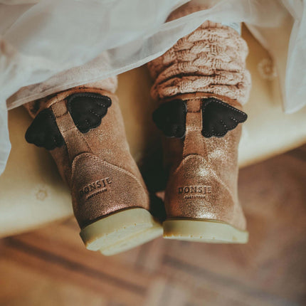 Angela Boots | Kinderlaarzen | Wings | Bronze Metallic Leather