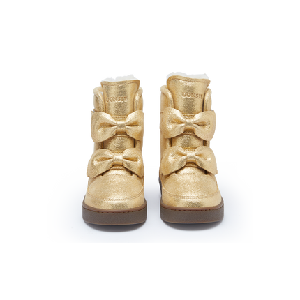 Isa Exclusive Boots | Gold Metallic Leather