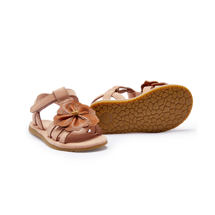 Iles Fields Sandals | Kindersandalen | Hibiscus | Coral Betting Leather