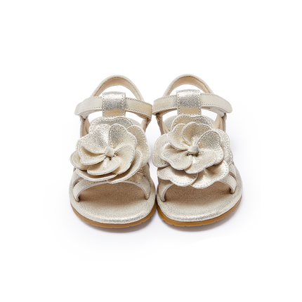 Iles Fields Sandals | Kindersandalen | Shimmer Buttercup | Silver Metallic Leather
