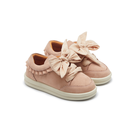 Lexley Sneakers | Coral Betting Leather