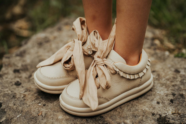 Lexley Sneakers | Kindersneakers | Cream Leather