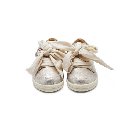 Lexley Sneakers | Kindersneakers | Silver Metallic Leather