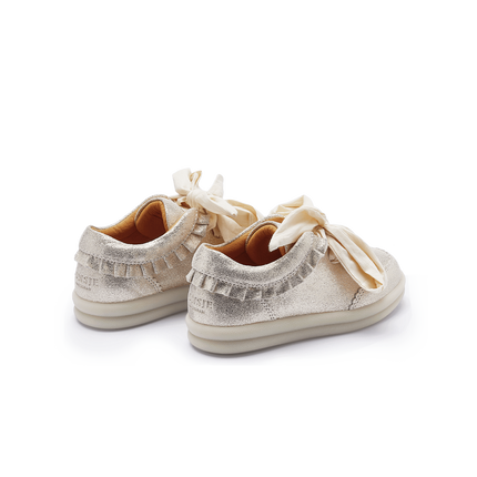 Lexley Sneakers | Kindersneakers | Silver Metallic Leather