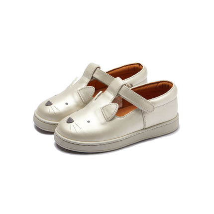 Esterre Shoes | Kinderschoenen | Cat | Off White Metallic Leather